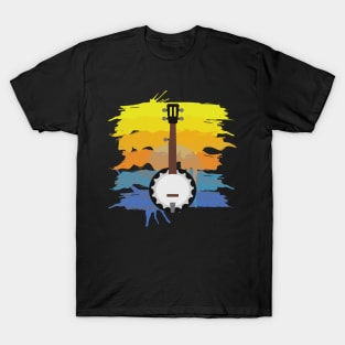 'Vintage Rainbow Banjo Guitar' Cute Guitar Gift T-Shirt